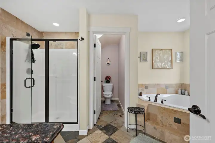 Luxurious bathroom off   Primary Bedroom