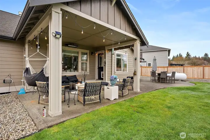 Patio view from back yard