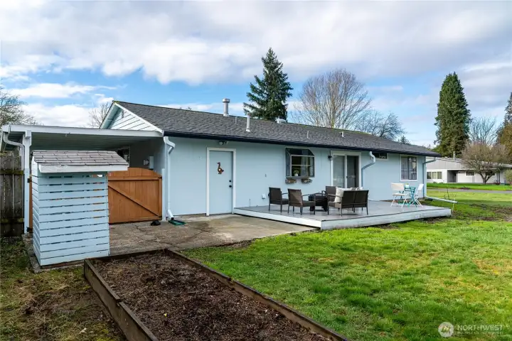 Backyard...lots of room to entertain or play.