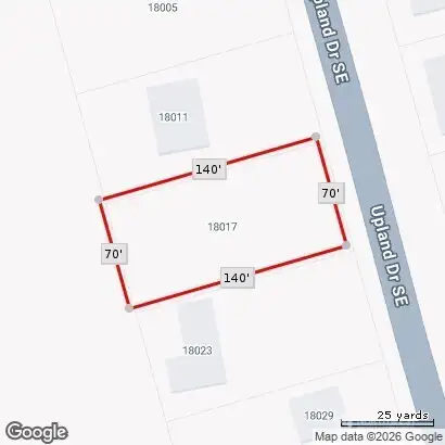 close up birds eye view of lot dimensions
