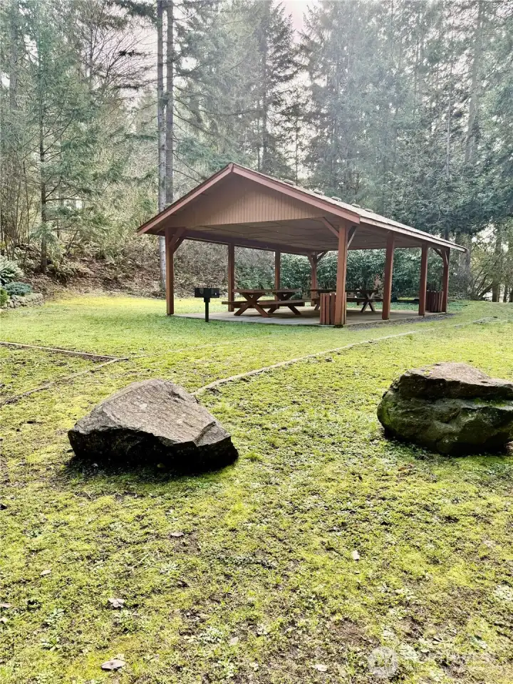 One of 5 cabanas with BBQ