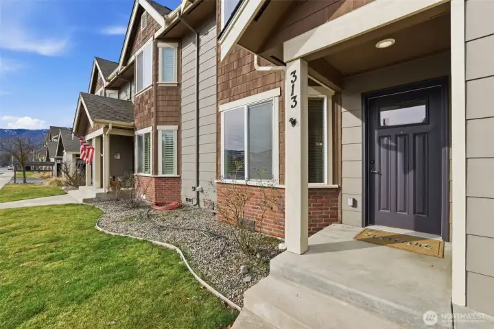 Covered front entry.