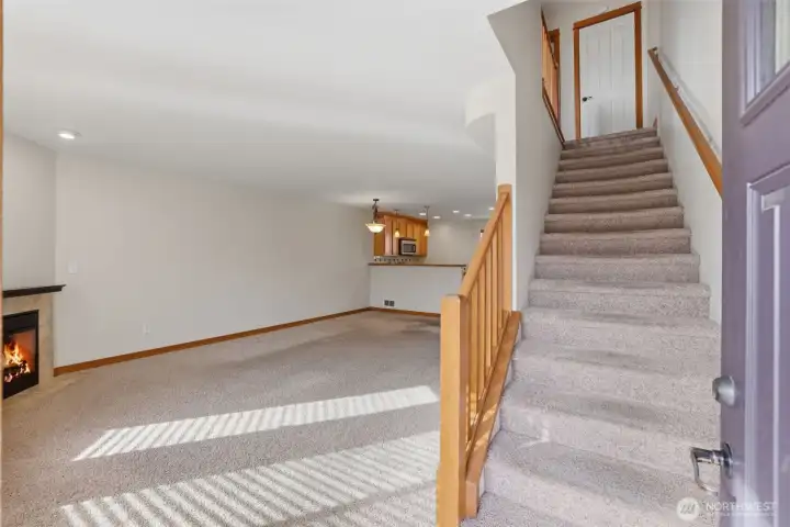 Upstairs featuring 2 bedrooms full bath and laundry.