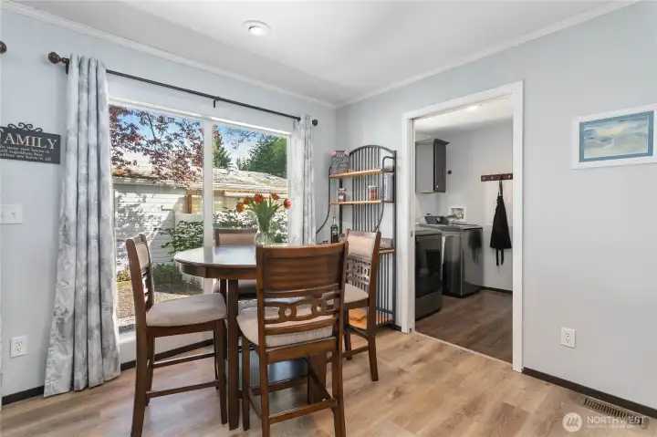 Dining area with large window