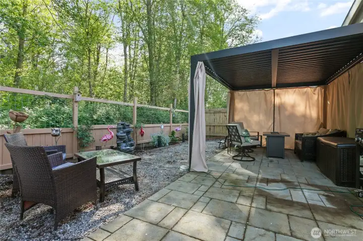 Quiet oasis awaits you in the backyard