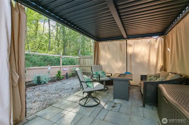 Louvered pergola for shade on those hot summer days
