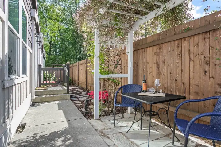 Enjoy a glass of wine in the sun!