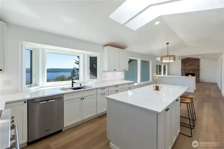 Open kitchen layout with excellent natural light and sightlines.