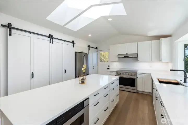 Thoughtfully designed kitchen with abundant storage and workspace.