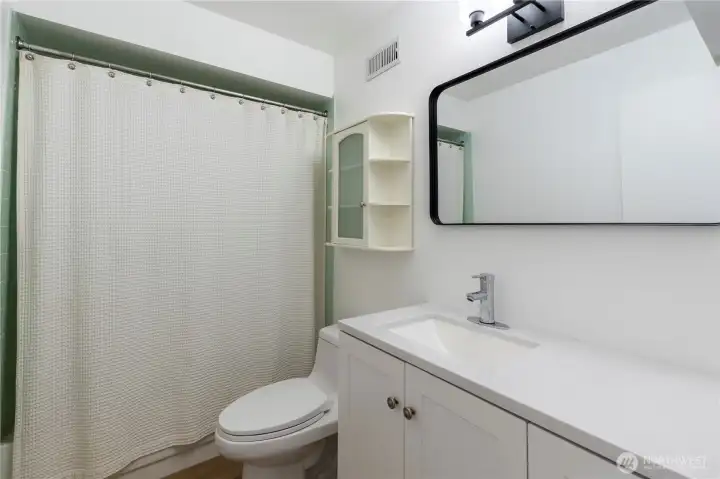 Updated second upstairs bathroom.