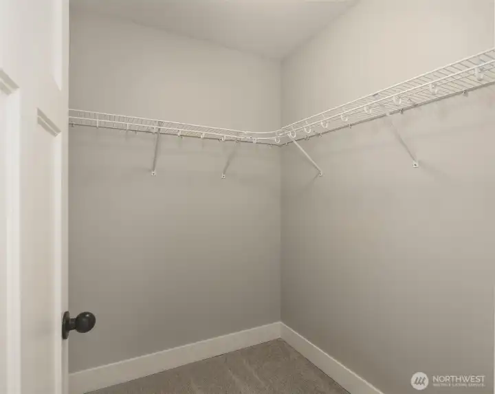Good sized walk-in closet in the primary bedroom