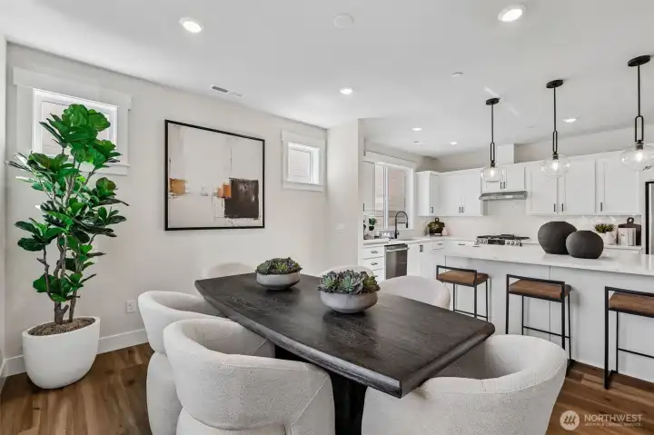 Dining room overlooks kitchen providing an easy connection. Photo is same floor plan on Lot 1-homesite details can vary-see site agent