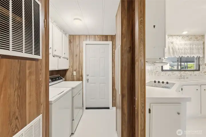 laundry room by the entry door from the carport.