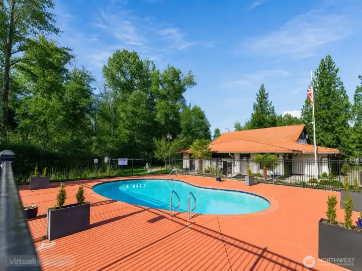 Imagine floating the hot days away in the community pool.
