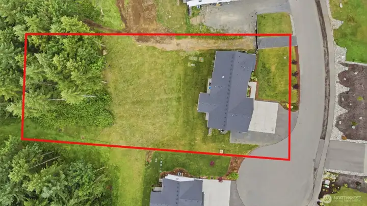 Lot marked from drone