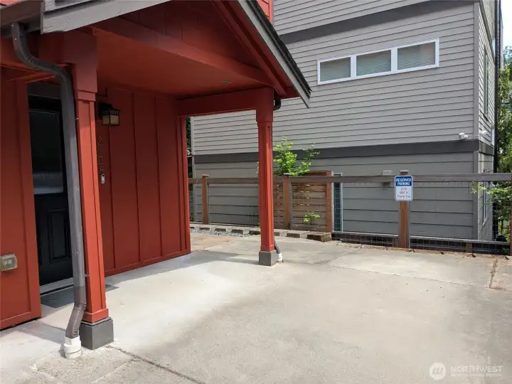 Additional Parking space directly across from front door.