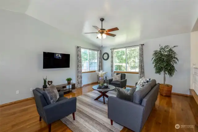 Living room space in great room