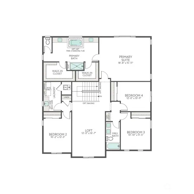 Second Floor - Plan 300 Floor Plan- For Marketing purposes only