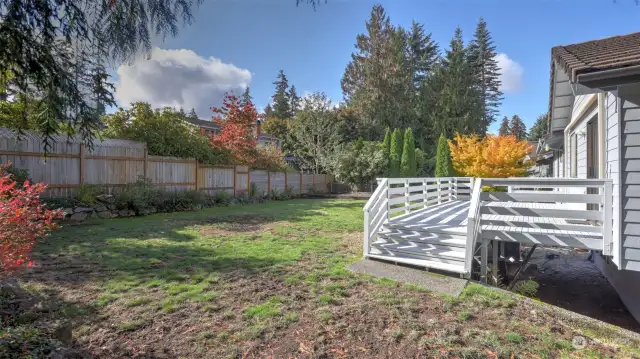 This spacious backyard offers endless possibilities to make this your own little oasis.