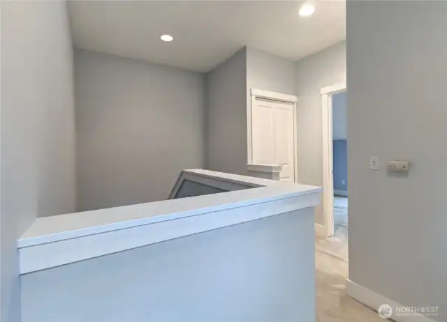 top of stairs 1 room on each side of the stairs