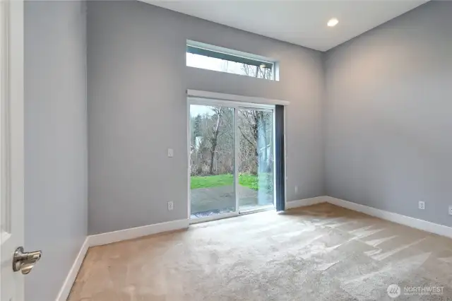 1st floor walk out bedroom/office