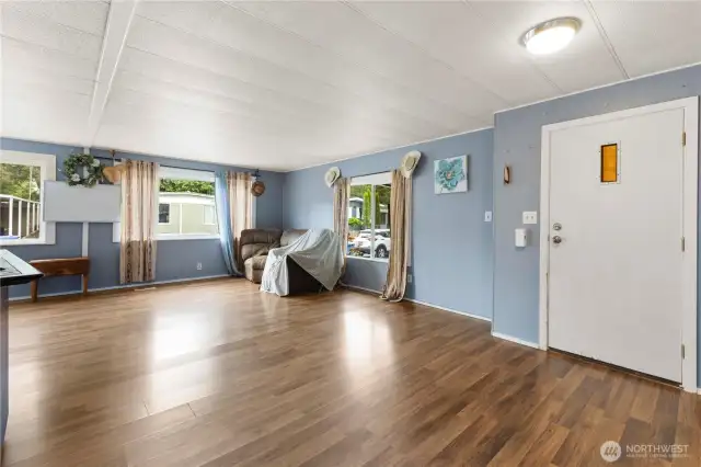 Looking into the living space from the entry off the carport