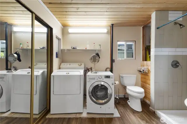Appliances including the washer and dryer will convey in the sale