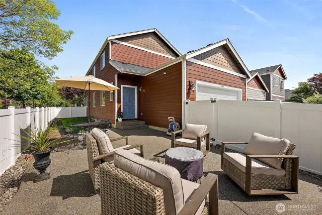 Large Back Yard Patio and Side Yard