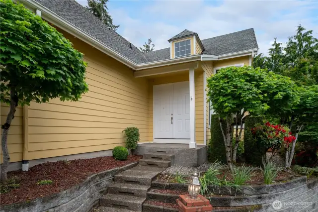 Steps leading to your very welcoming front entry.