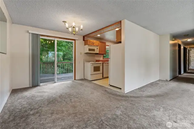 Kitchen with eating area