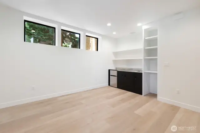 This basement ADU is attached but easily fully enclosed and separate from the house; have it either way, an extra guest room or a livable ADU.
