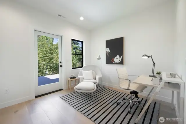 Homework zone on the top floor; this is between the bedrooms. Great access to the roof top deck.