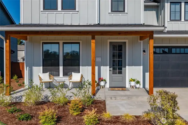Sit on your cozy front porch and relax.