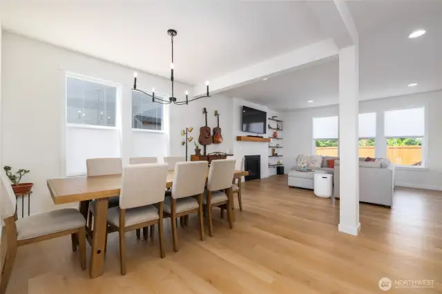 There's a large formal dining room.