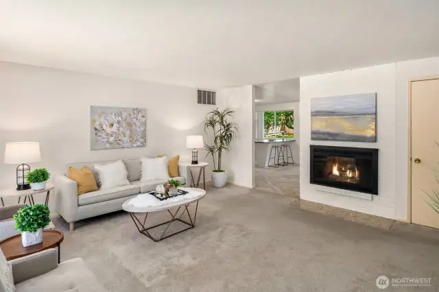 Enjoy relaxing in the cozy living room.