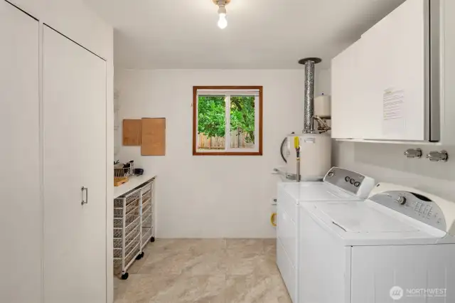 Utility room on main floor.