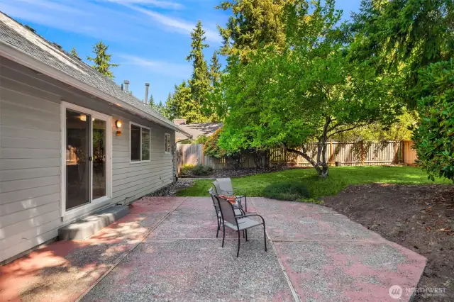 Patio off kitchen.
