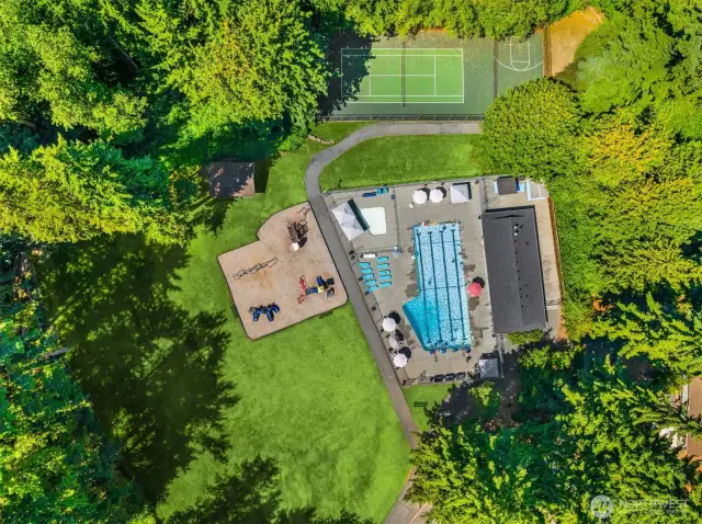 HOA includes a community pool, playgrounds, greenbelt trails and a tennis court.