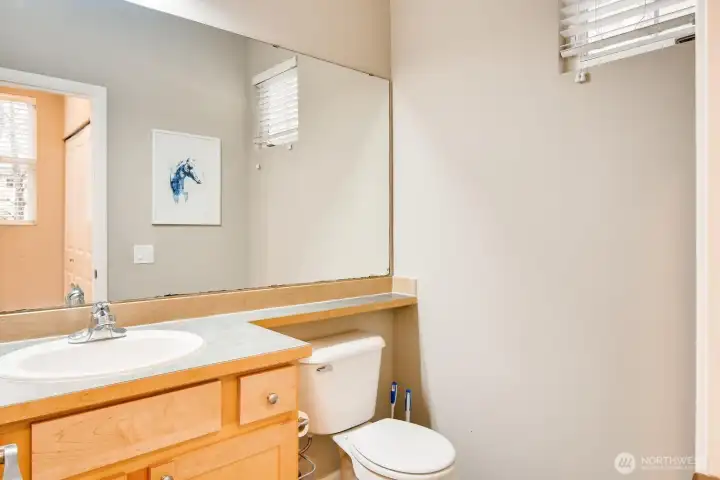 Half bathroom on the second floor, conveniently located near the main living areas.
