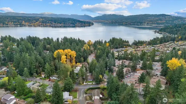 Lake and parks down the street