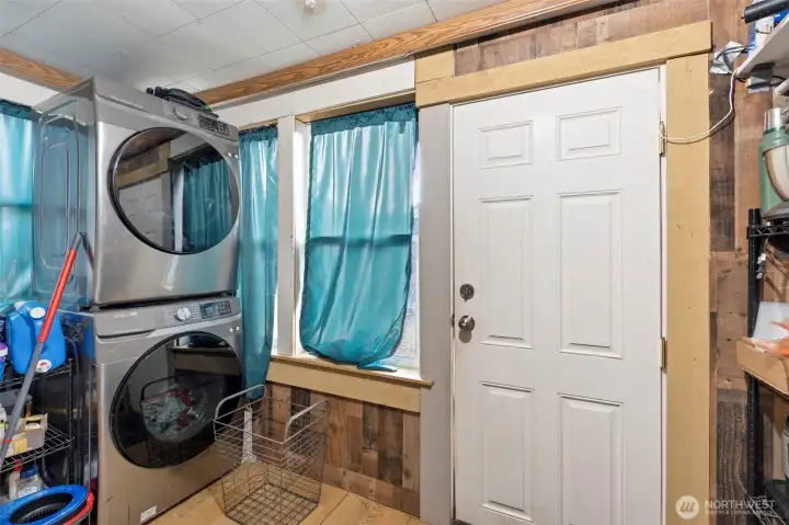 Back door in laundry room