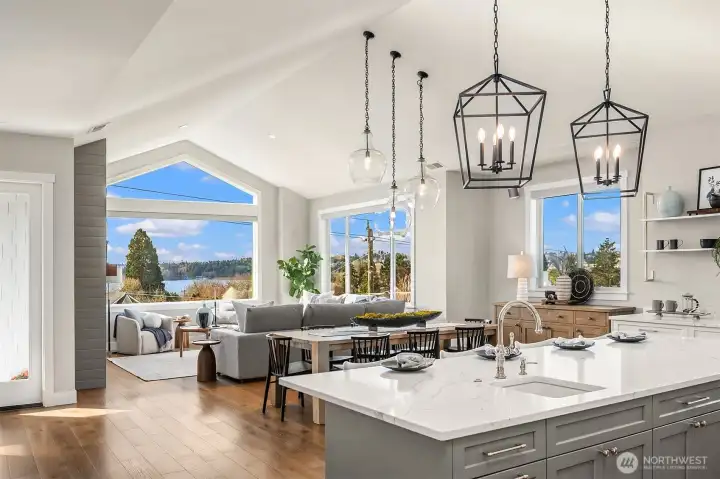 Main level floor is open layout.