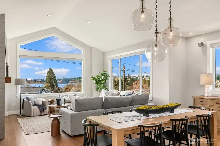 View of lake, space needle.