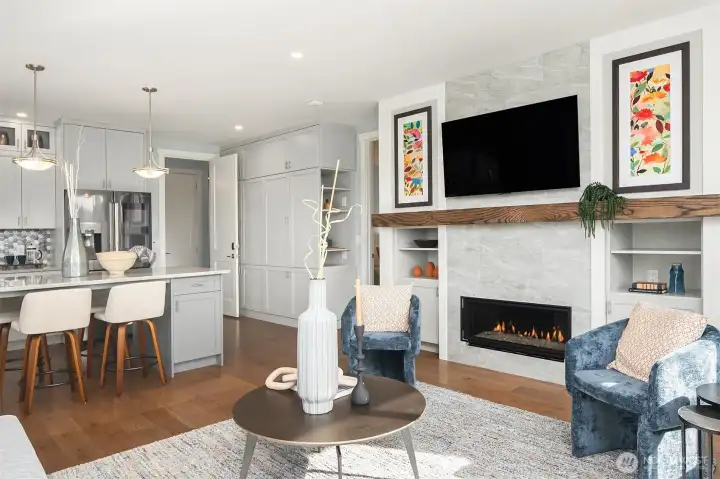 ADU has gas fireplace.