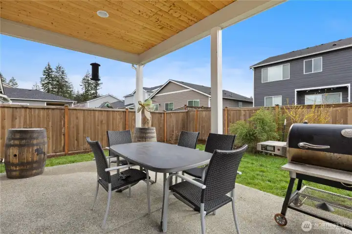 Covered patio.
