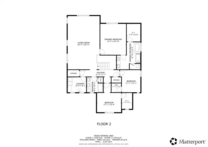 Upstairs floorplan.
