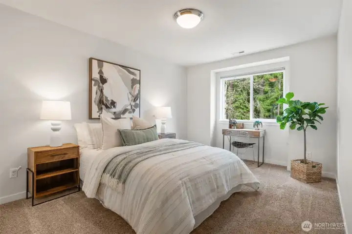 There are three additional bedrooms upstairs - this is the 1st additional bedroom upstairs