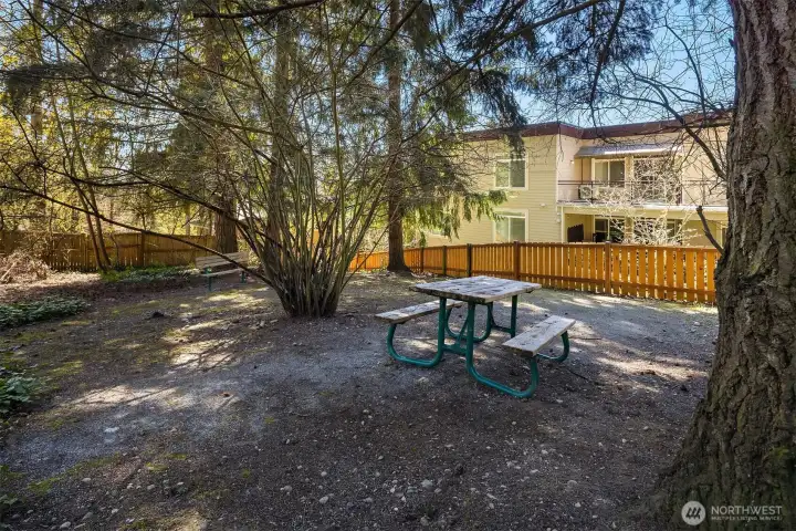 Greenspace off of back of unit