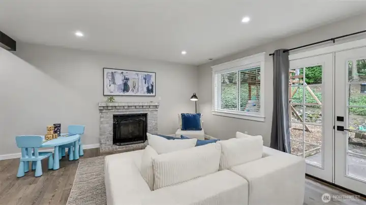 Stay cozy all winter long with the wood burning fireplace!