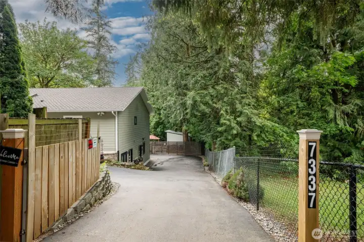 Gated entry for privacy.
